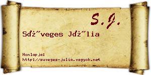 Süveges Júlia névjegykártya